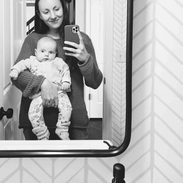 Lindsay holding Lena.