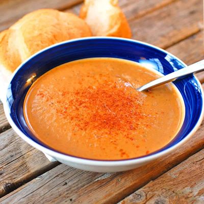 A picture of <span class="fn">Curry Roasted Red Pepper and Eggplant Soup